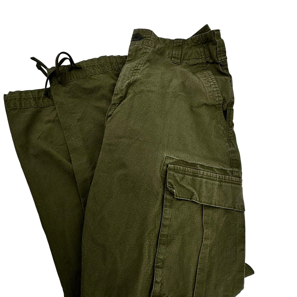 Nike SB Mens Green Ripstop Cargo Pants Size 32 Skate Board Drawstring